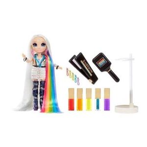 POUPÉE Rainbow High Hair Studio|Studio de coiffure - 1 poupée 27 cm + produits de coloration pour cheveux et accessoires