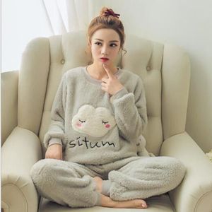 Without Femmes Pajama Ensemble Pijamas de Mujer Pajama Hiver Pyjama Femmes  de Nuit Cute Cartoon Flanelle Pyjama Set Velours Chaud Pijama col Rond  Pyjama Homewear avec Sac de Rangement : : Mode