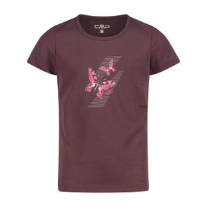 T-SHIRT MAILLOT DE SPORT T-shirt fille en coton CMP - plum - 4 ans