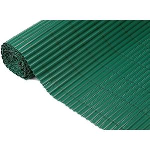 CLÔTURE - GRILLAGE Canisse double face PVC vert - 1,5 x 5 m - 100% occultant - 1000 g/m² - Set de fixation - NATURE