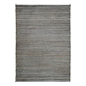 TAPIS CARAVELLE - Tapis en laine, jute et coton tresse 190 x 290 cm Gris