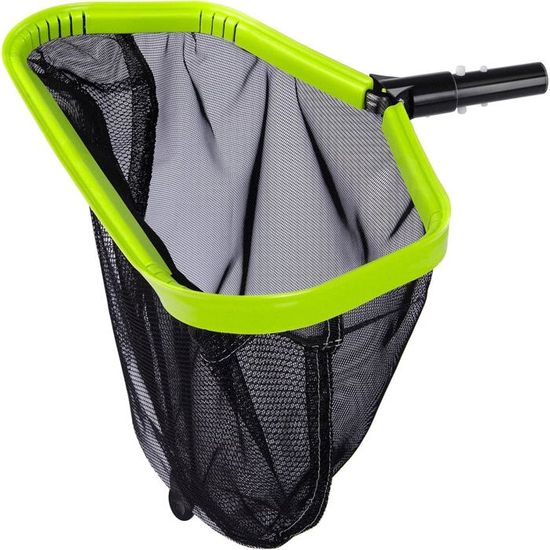 Épuisette De Piscine Double Couche Maille Fine - Cadre Aluminium Robuste - Grand Sac Pour Débris, Feuilles, Insectes - Compatible Avec Poteaux Standard