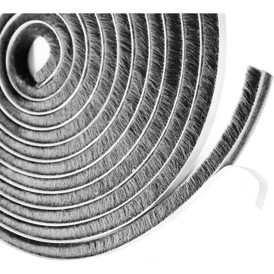 Joint à Brosse Autocollant 5 M, Pour Brosse De Porte, Fenêtre - Coupe-vent Et Anti-poussière - Blanc - 9 X 23 Mm - 5 M