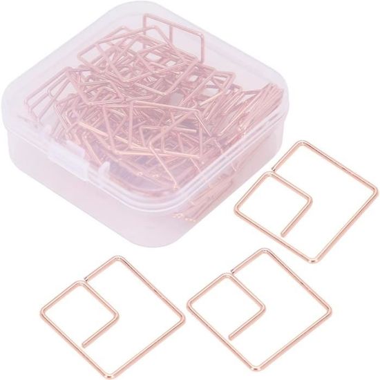 Pinces à Papier Holographiques - Lot De 6, Taille XL 65 Mm, Acier Inoxydable, Multicolore, Pour Organisation Bureau
