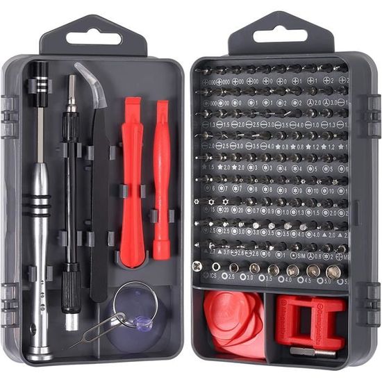 115 En 1 Kit De Tournevis De Précision, Mini Set Outils Tournevis Magnétiques Multifonction Pour Reparation De Portable Montrer PC PS4 PS5 Laptop Lunettes Appareils Téléphones, Avec Embouts