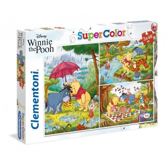 Puzzle Winnie l'Ourson - Clementoni - 48 pièces - Thème dessins animés et BD - Pour enfants de 4 à 12 ans