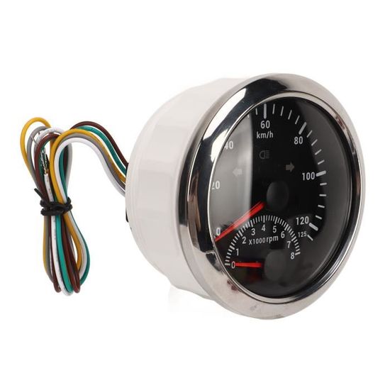 Compteur De Vitesse GPS étanche IP67 Pour Bateau - 0-200 Km/h, écran Rétroéclairé Rouge, Acier Inox 316L