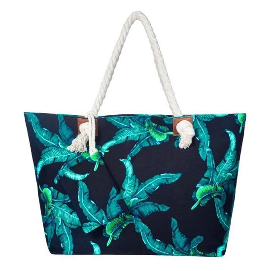 Grand Sac De Plage DonDon Imperméable Avec Petit Sac - 58x38x18 Cm, Fermeture Éclair, Bandoulière