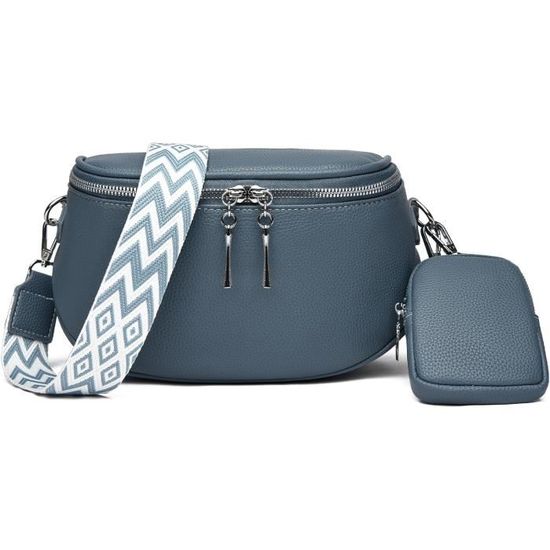 Bestash Sac Bandoulière Femme Petit Sac Banane Chic En Cuir PU - Brun Clair