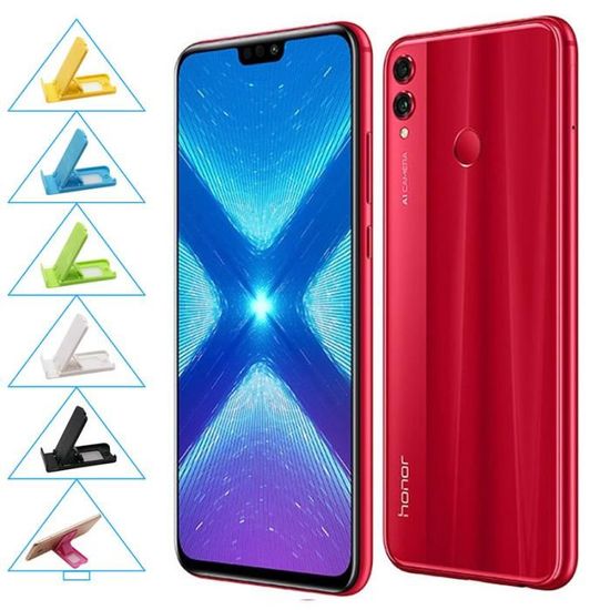 6.5 Pouce (Rouge) Huawei Honor 8X 4Go + 64Go Smart
