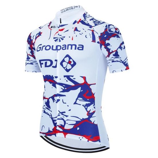 Ensemble Cyclisme Homme - Maillot + Cuissard Long (bib Short) Respirant, Style équipe, Rouge