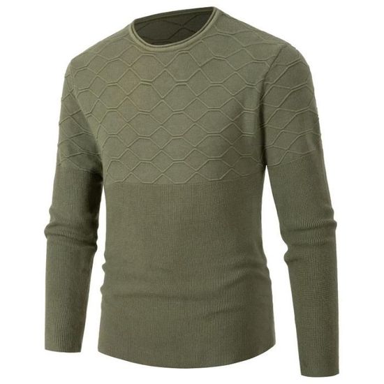 Pull Homme Rusty Neal - Col Rond - 70% Acrylique 30% Coton - Taille XXL - Brun - Idée Cadeau Noël Saint-Valentin Pull Taille XXL