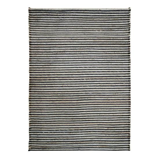 CARAVELLE - Tapis en laine, jute et coton tresse 190 x 290 cm Gris ...