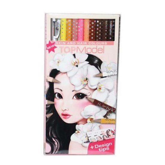 Crayons Top Model couleurs peau et cheveux Cdiscount BeauxArts et