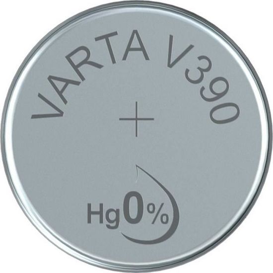DESTOCKAGE 1 pile bouton ronde Varta V390 / SR 54 Oxyde d'argent (04-2021)