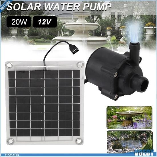 Kit Pompe Solaire Pour Puits 400W 24V Avec Contrôleur MPPT + 2 Batteries 100Ah - Neuf