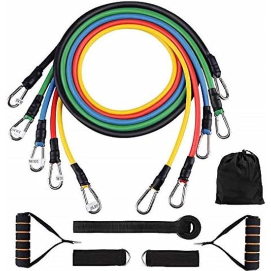 élastique Rééducation épaule Decathlon Bande De Résistance Figure 8 - Fitness, Yoga - Pour Bras, Épaules - Silicone Antidérapant - Bleu Fitness Yoga