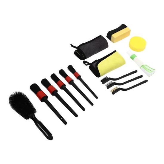 Kit De 2 Brosses De Détail Pour Voiture - Poils Nylon Ultra Doux - Pour Nettoyage Intérieur - Tableau De Bord, Aérations
