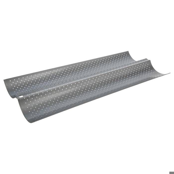 Moule pour 2 baguettes - Anti-adhésif - Plaque à pain perforée