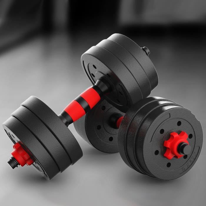 Kit Haltères de Musculation Réglables avec Barre d’Extension de 40cm pour Fitness à Domicile et à la Musculation