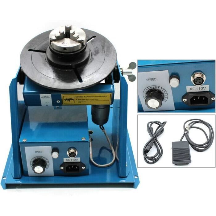 Positionneur de Soudage Rotatif, Positionneur de Table Tournante du Manipulateur Rotatif 10 kg 15 W, Positionneur de Soudage 2.5-3