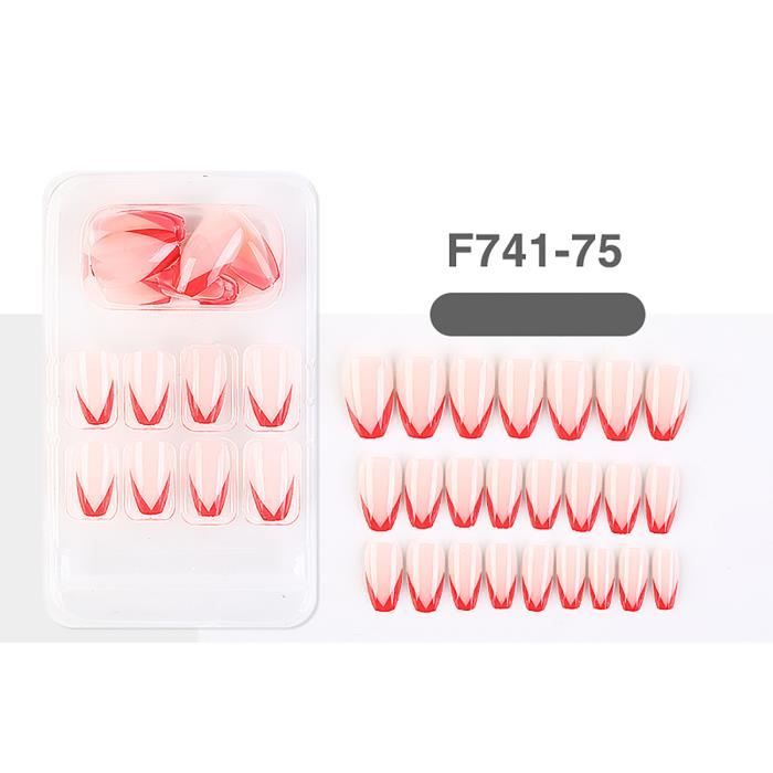 Tonsee® Faux ongles autocollants ongles portables ongles finis ongles amovibles européens _cdt112