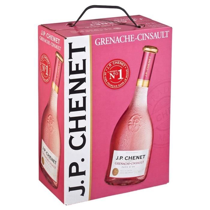 J.P. Chenet Vin Rosé I.G.P Pays d’Oc Grenache-Cinsault Cubi Fontaine 3L (lot de 2)