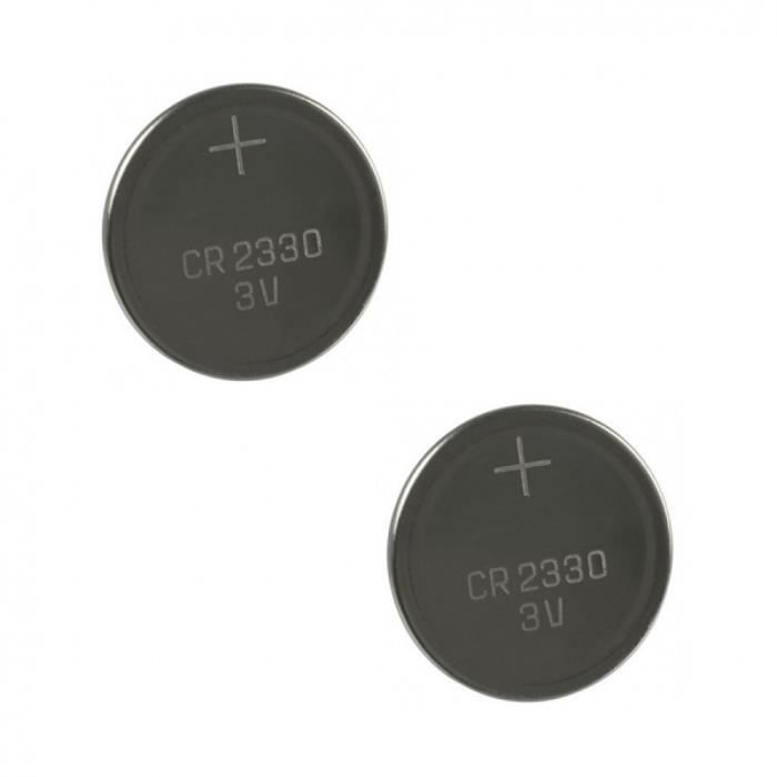 Pack de 2 Batteries de montre CR2330 3 V lithium 2 Piles CR2330 Pile