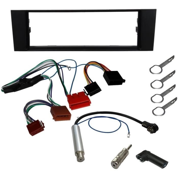 AERZETIX - Kit de Montage d'Autoradio Standard - Façade, Faisceau, Adaptateur, Amplificateur d'antenne, Clés extracteur de démon152