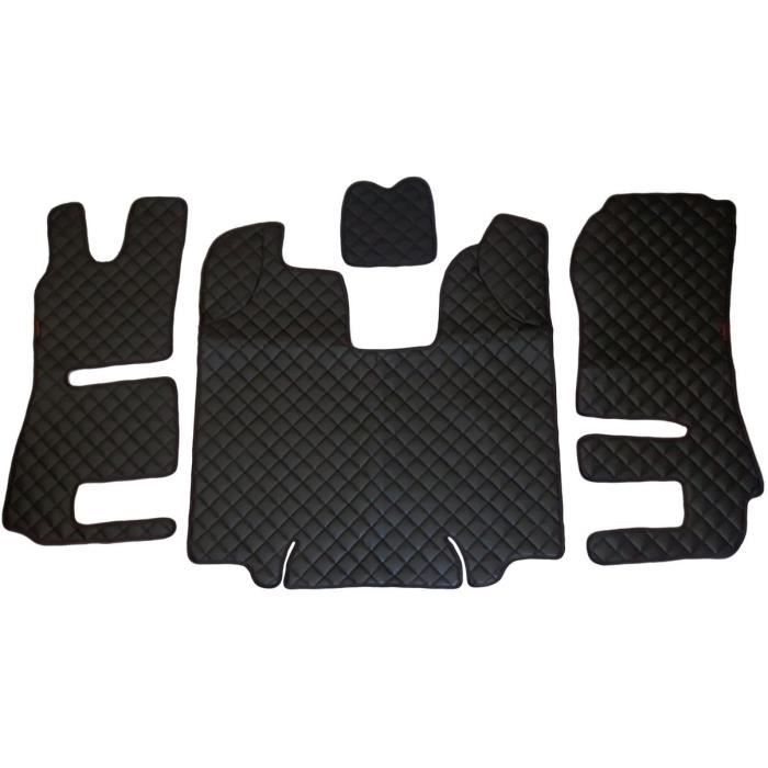 24/7auto Noir Eco Cuir Moteur Housse + Tapis pour Scania R Automatique 2014-2016 Coté Gauche Modèles