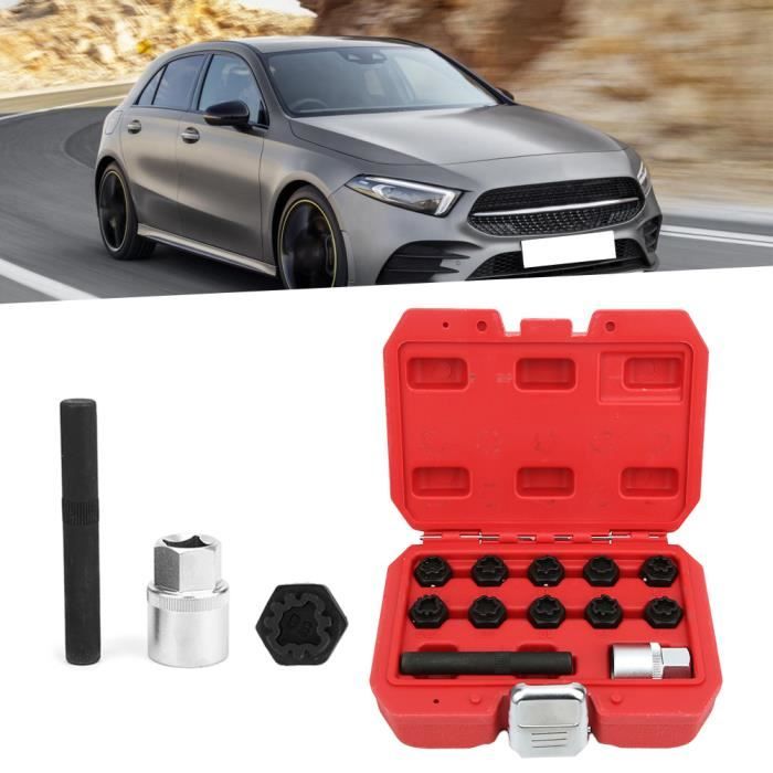12 pièces antivol verrouillage écrou de roue ensemble de douilles installateur de dissolvant adapté pour Benz classe-YID