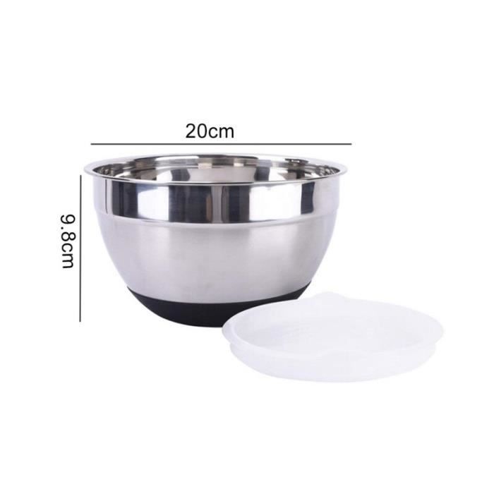 Machine à pâtes manuelle,Récipient de nourriture de fond de Silicone de bol de mélange d'ustensiles de cuisine de - Type M 20CM