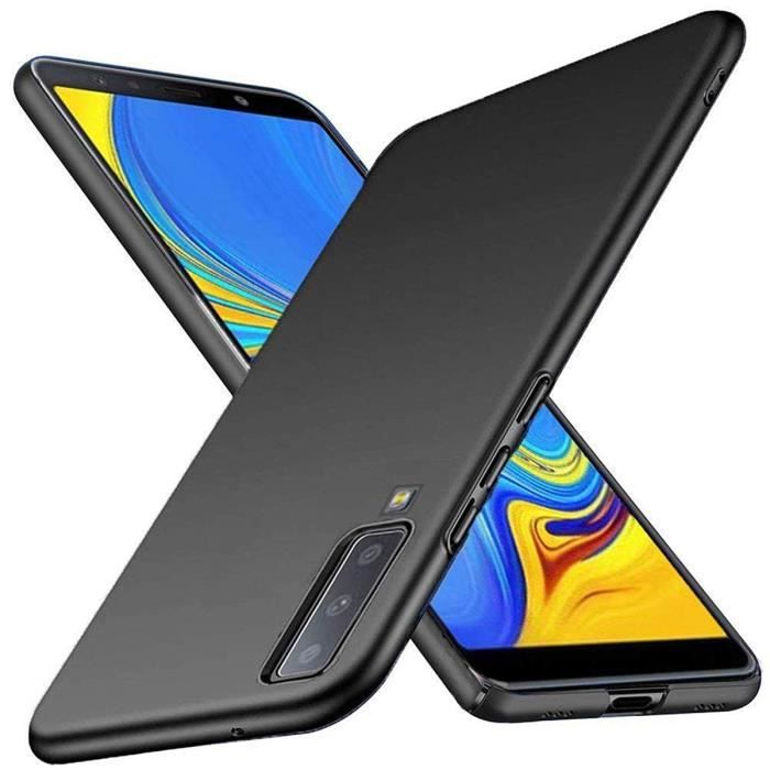 Pour Samsung Galaxy A7 2018 Coque Dur PC Ultra Mince Ultra Léger Antichoc Housse Etui - Noir