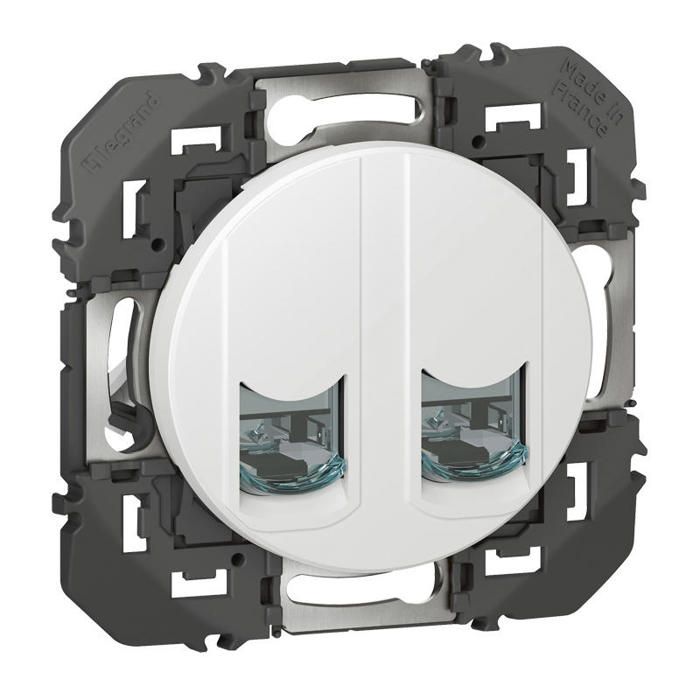 Prise 2 Rj45 Cat6 Stp Blanc - Dooxie