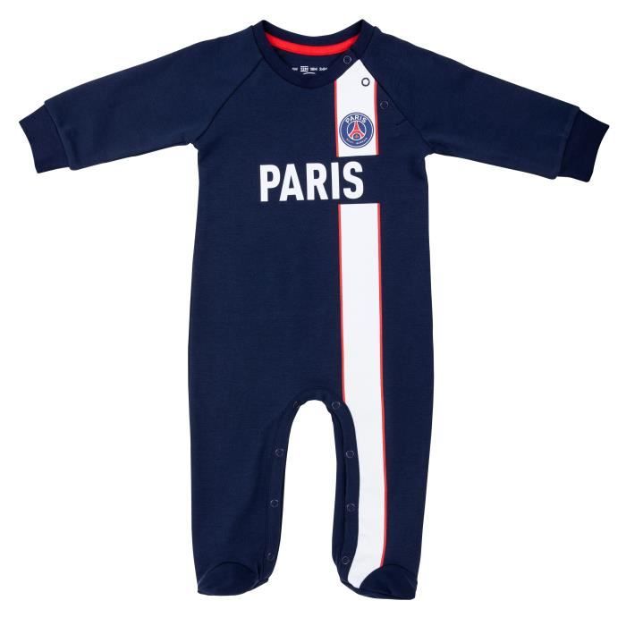 Grenouillère pyjama bébé garçon PSG - Collection officielle PARIS SAINT GERMAIN