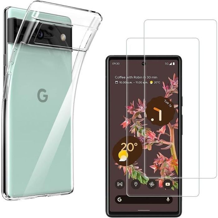 Coque pour Google Pixel 6 et 2 Verres Trempé Film Protection Ecran Phonillico®