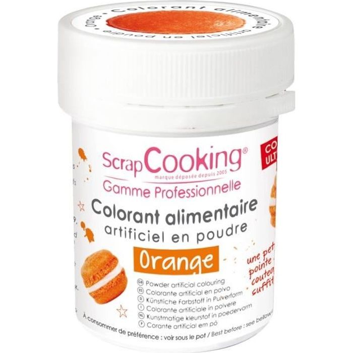 Colorant alimentaire (artificiel) - Orange - Scrapcooking