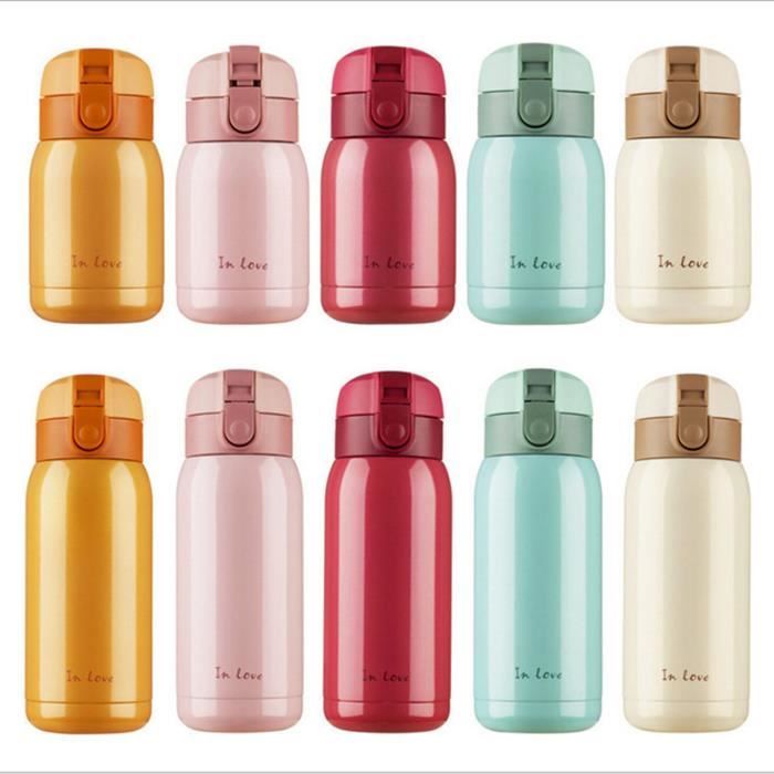 Mini Thermos en acier inoxydable Thermos de tasse a ventre gros Bouteille isolant Thermos de ventre gros en acier inoxydable ( Bleu
