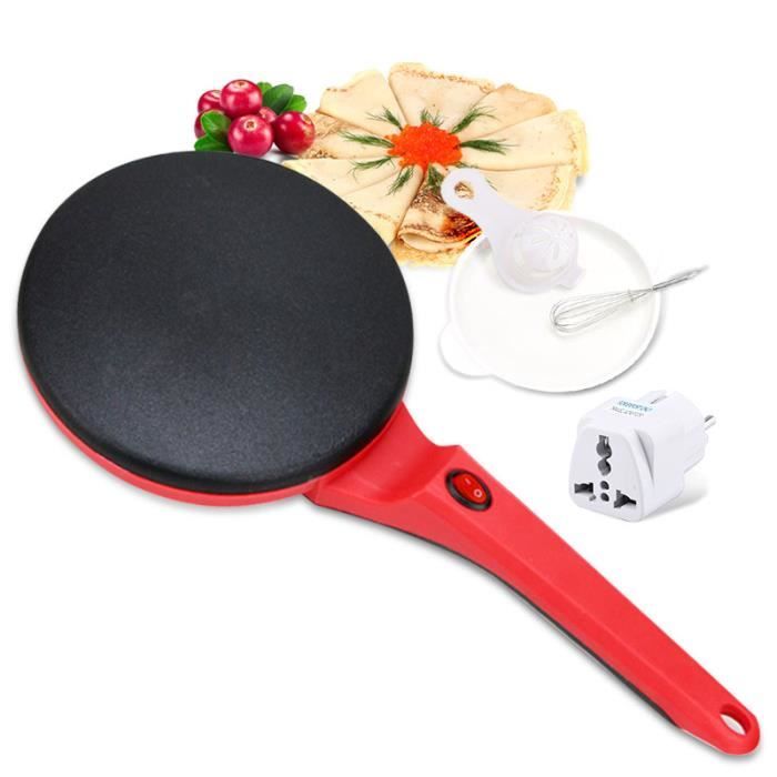 Crêpes, Électrique Rondes Crêpes Machine Crêpière Machine À Frire Pizza Cuisson Outils 220V (Rouge)