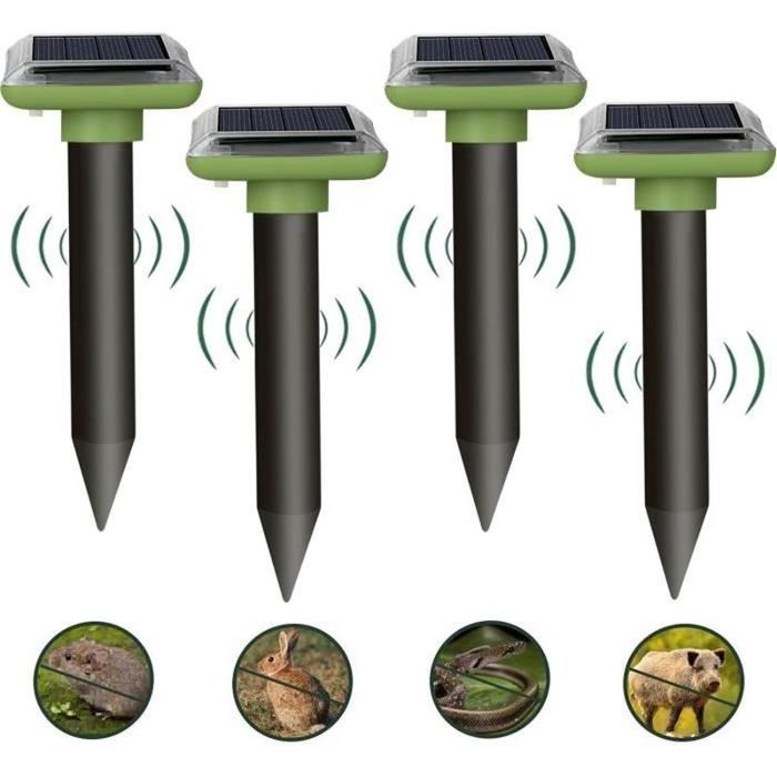 Lot De 8 Pièges à Taupe Ultrasoniques - Pour Jardin Et Pelouse, Couvre Jusqu'à 6000 Pi², Durée 60-90 Jours