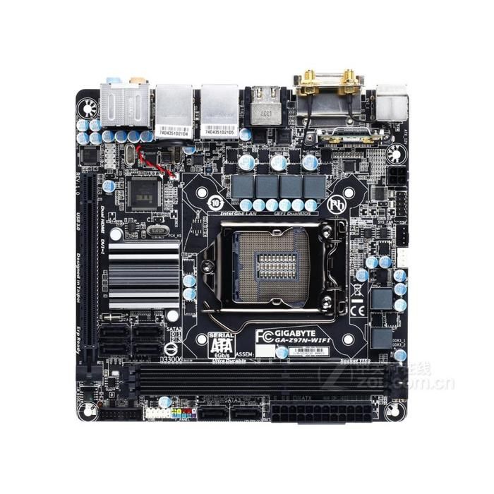 Carte mère GIGABYTE Z97N-WIFI Intel Z97 Socket LGA1150 2xDDR3 SDRAM 16GB Mini ITX - Gigabyte