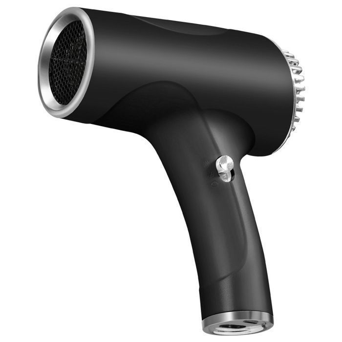 Sèche-cheveux Sans Fil Rechargeable Soins Capillaires À Air Chaud Et Froid À Ions NégatifsSèche-cheveux Portable Silencieux Noir