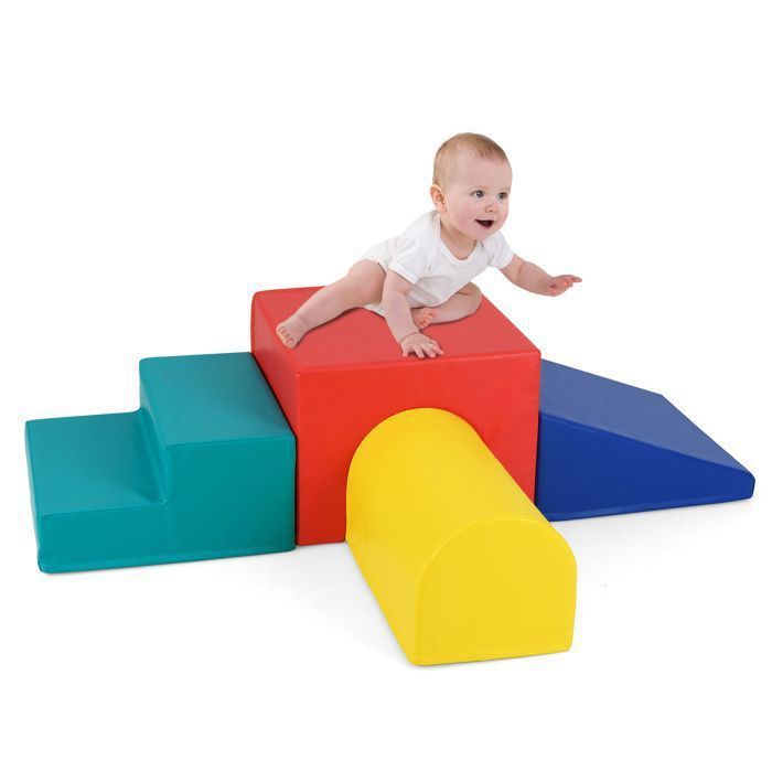 Module Motricité Bébé CUPCHID - Cubes Mousse Avec Housse PU - Jouet D'éveil Et Parcours Motricité