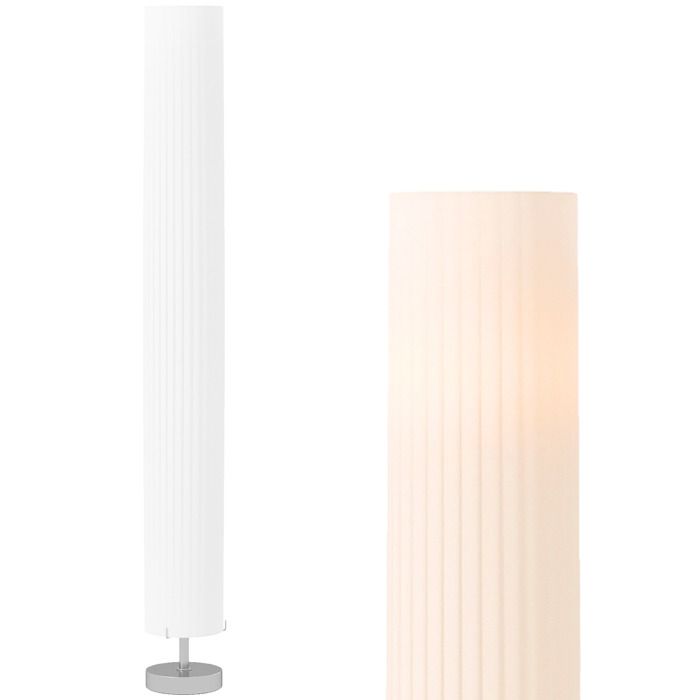 Lampadaire - HOMCOM - Métal - 14x14x120cm - Blanc