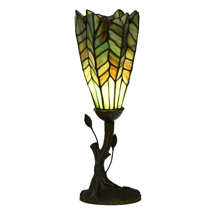 Lampe de table Tiffany Ø 15x42 cm Vert Verre 5LL-6337