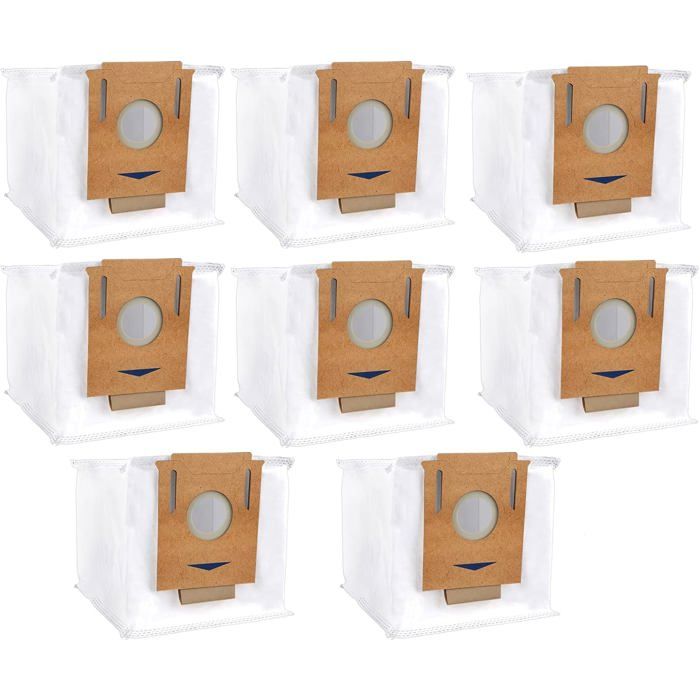 Lot de 8 sacs daspirateur de rechange pour aspirateurs Ecovacs Deebot Ozmo T8 AIVI T8 Max AIVI et T8 T9 T9+ N8 SeriesDX93