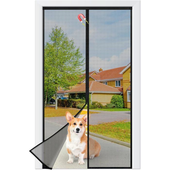 Moustiquaire Porte Fenetre Aimantée Magnetique Différentes Tailles Rideaux Anti Mouches pour Porte Moustiquaire Porte Sans