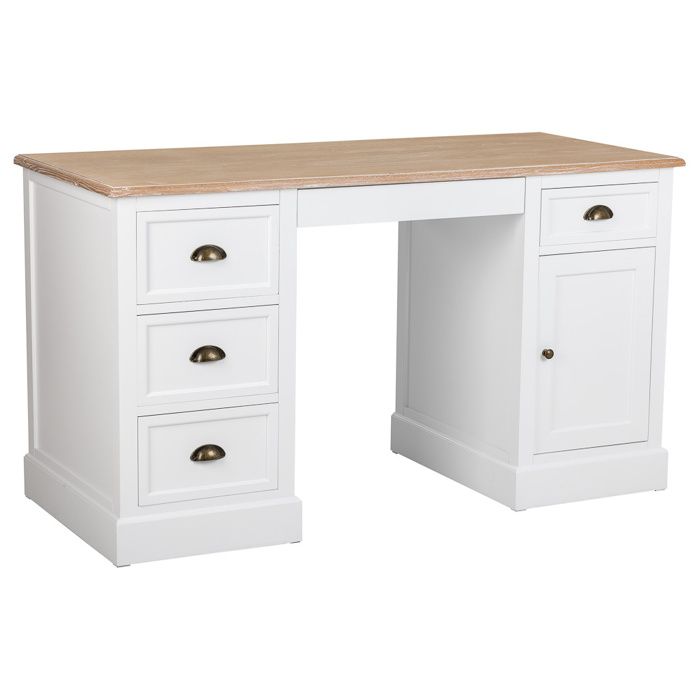 Bureau en bois blanc 140x60x78.5h Bureau en bois blanc 140x60x78.5h
