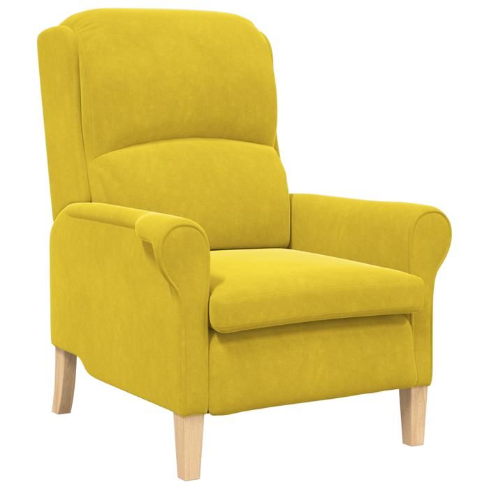 Fauteuil Jaune Jaune Textile Bois Standard Fauteuil JauneRectangulairemaximal 100 kg1place 3791049