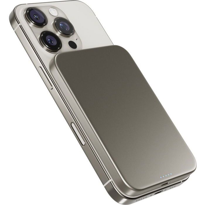Epico UltraPack Qi2 Slim 5000mAh Aluminum Mag Wireless Powerbank EM51 - Titanium